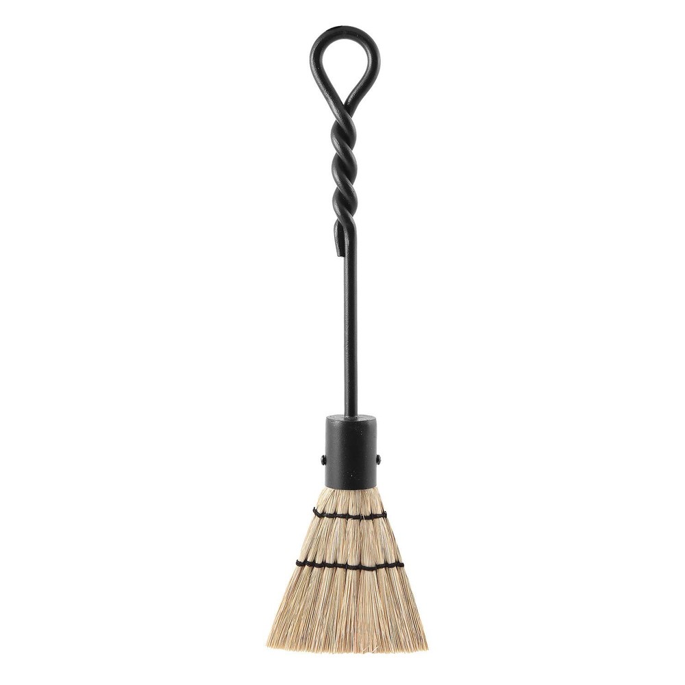 Rope Handle Single, Mini Brush Fireplace Tool, Mini 18-in, Black