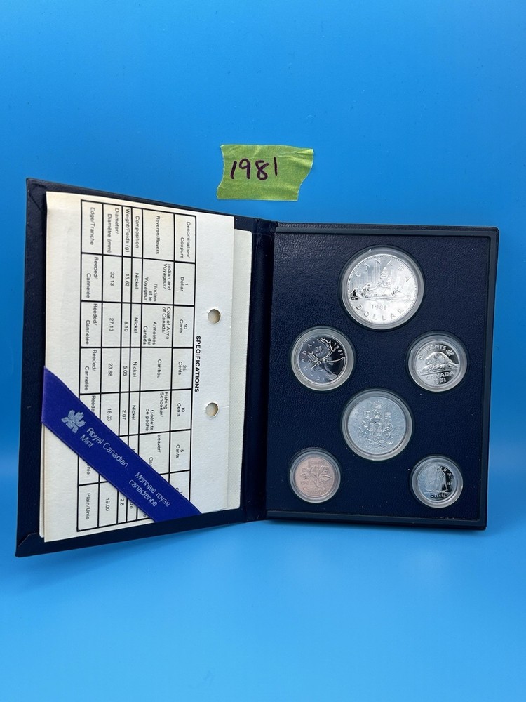 1981 RCM Specimen Set - 6 coins