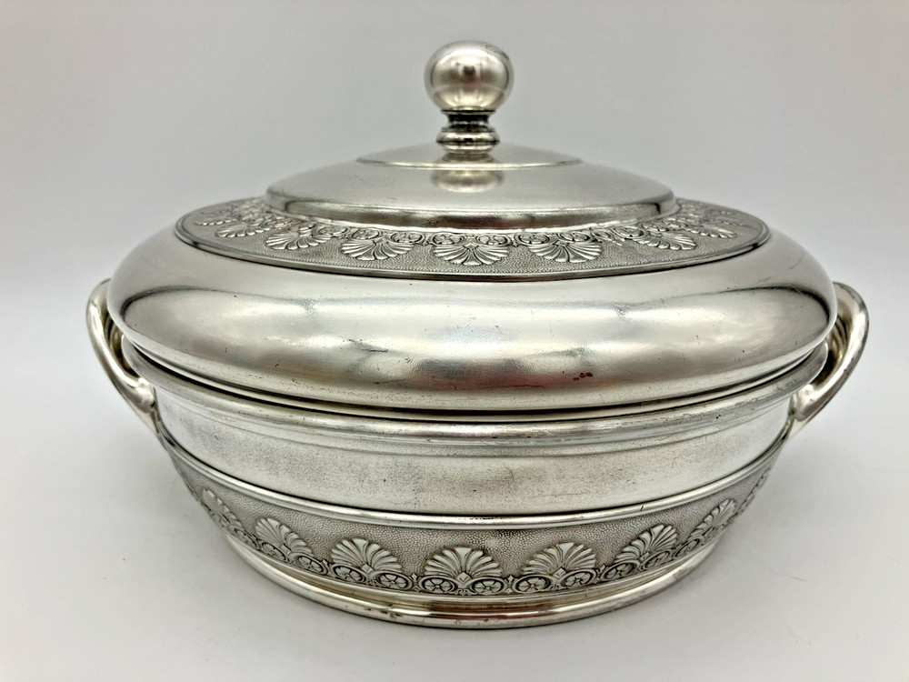 Vintage Wilcox Silverplate Co Casserole Dish with Lid & Enamel  Inner Pot USA
