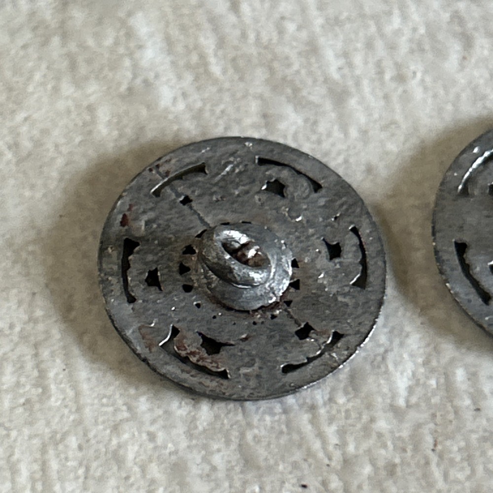 (6) Antique Buttons Unique 3 Patterns