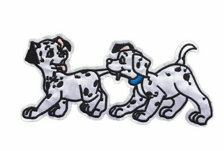 DISNEY'S 101 DALMATIANS PUPS PLAYING 6" LONG X 2.75" PREMIUM QUALITY PATCH
