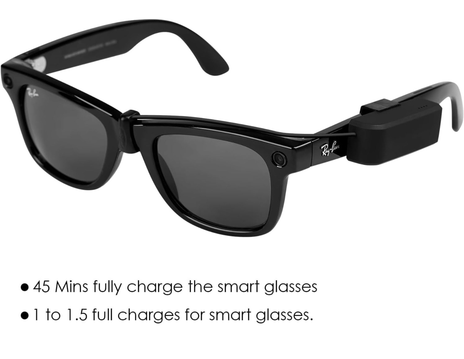 Battery Pack Charger for RayBan Meta Gen 2, RayBan Meta Gen 1, Wayfarer/Skyle...