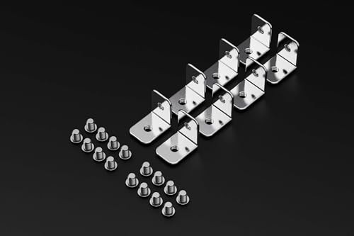 L2 Bracket Set - 2-Hole L-Shaped Bracket Set w/ 8 Brackets and 16 Screws -