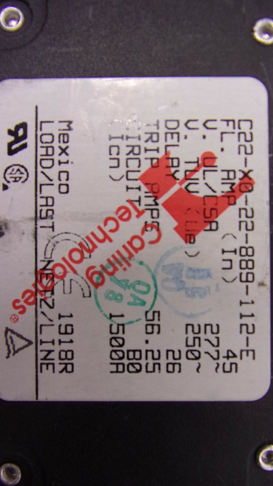 CARLING TECHNOLOGIES C22-X0-22-889-112-E CIRCUIT BREAKER