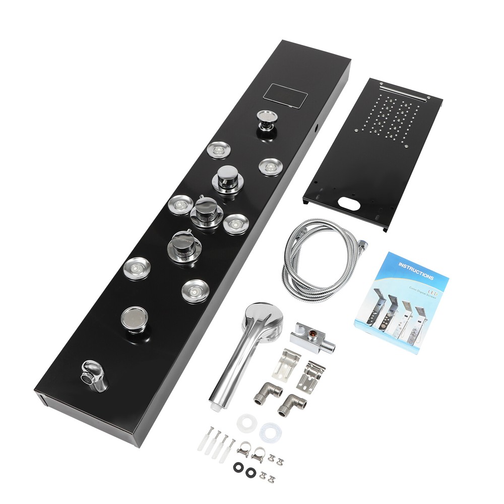 Shower Panel Tower System Wall Mounted Rainfall Waterfall Shower Head Shower Kit
