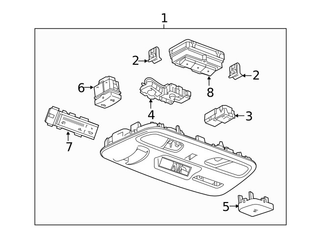 Genuine GM Overhead Console 84661753