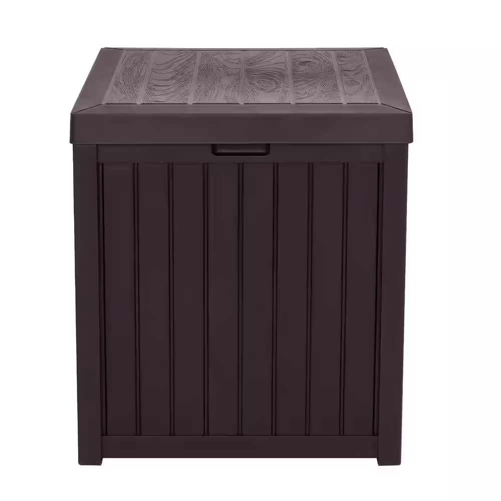 51 Gal. Brown Square Plastic Deck Box