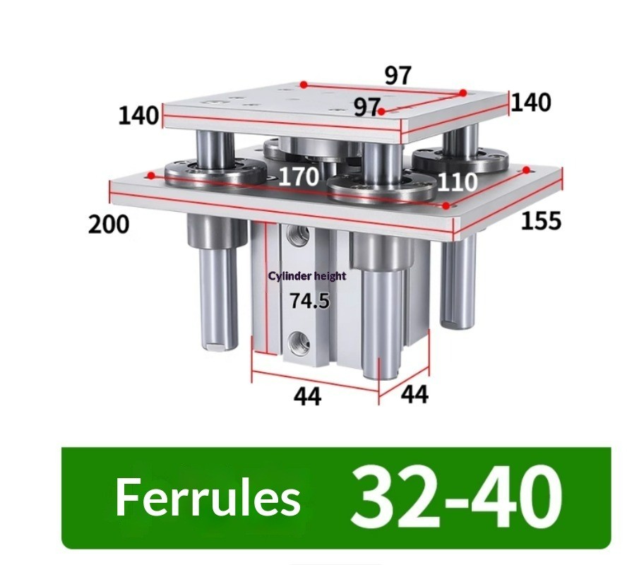 Four-Guide-Pillar Jacking Cylinder Complete Set Lifting Platform Guide