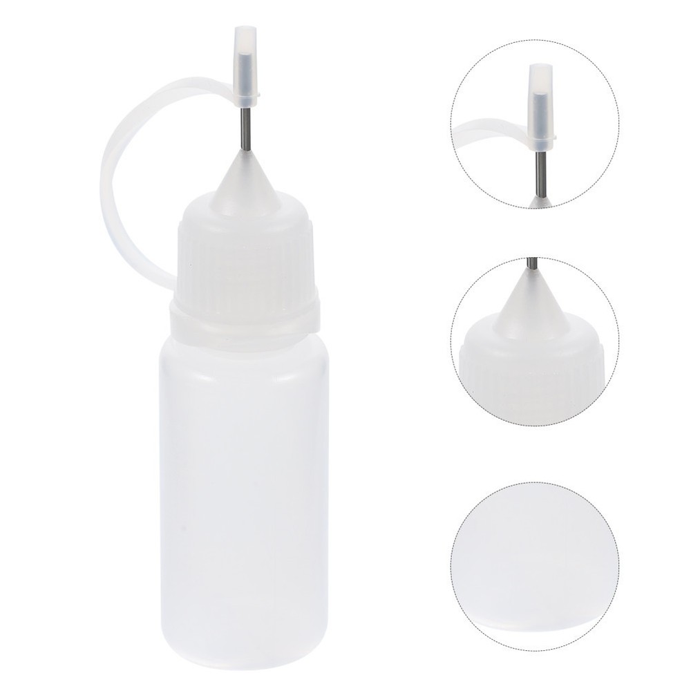10 Pcs Precision Squeeze Bottles with Nozzle Crafts Applicator Needle