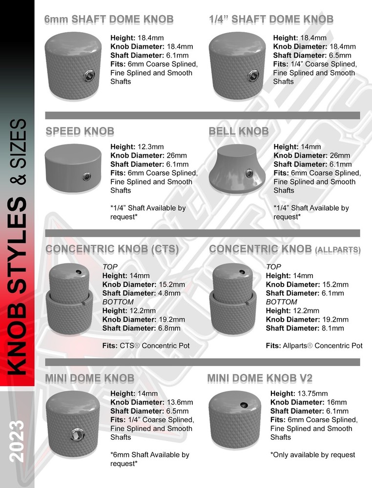 Xentric Guitars - METAL FLAKE Series Resin Guitar Knobs & Switch Caps