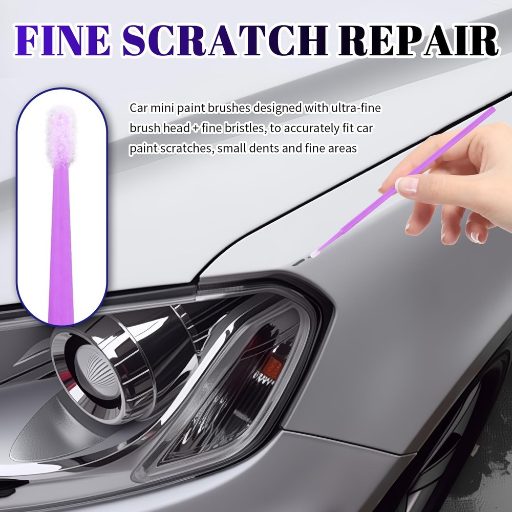100 Pcs Universal Mini Touch Up Paint Brushes Micro Applicators OEM Match Fix