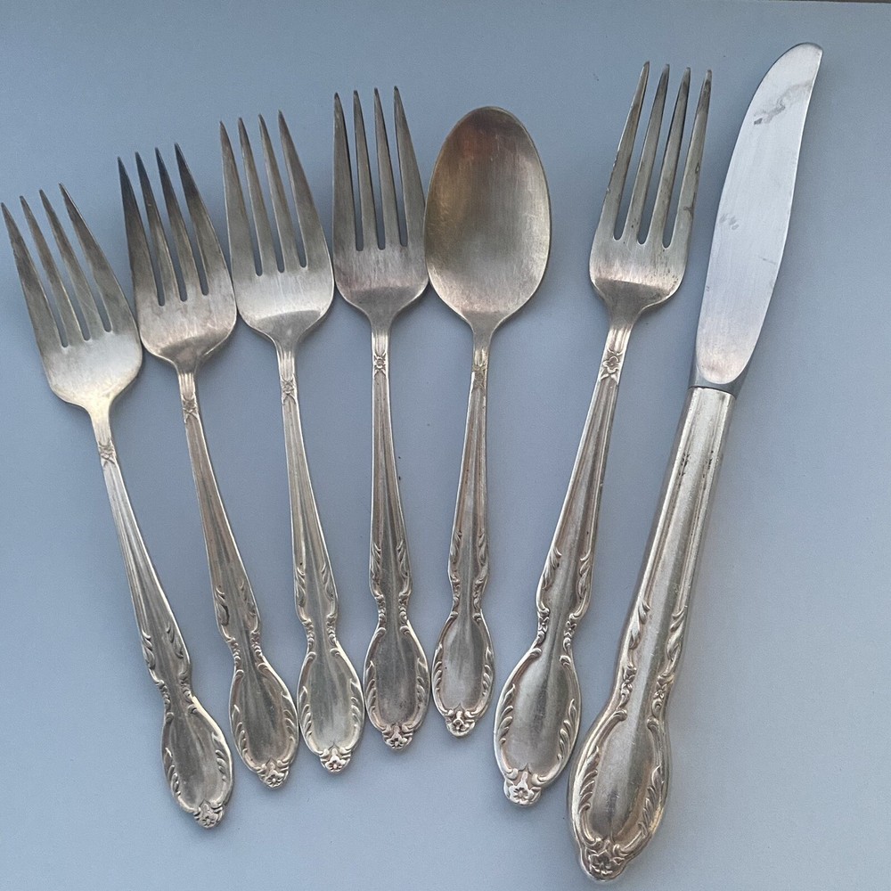 William Rogers International SilverPlate Flatware Lot “Precious Mirror” Pattern