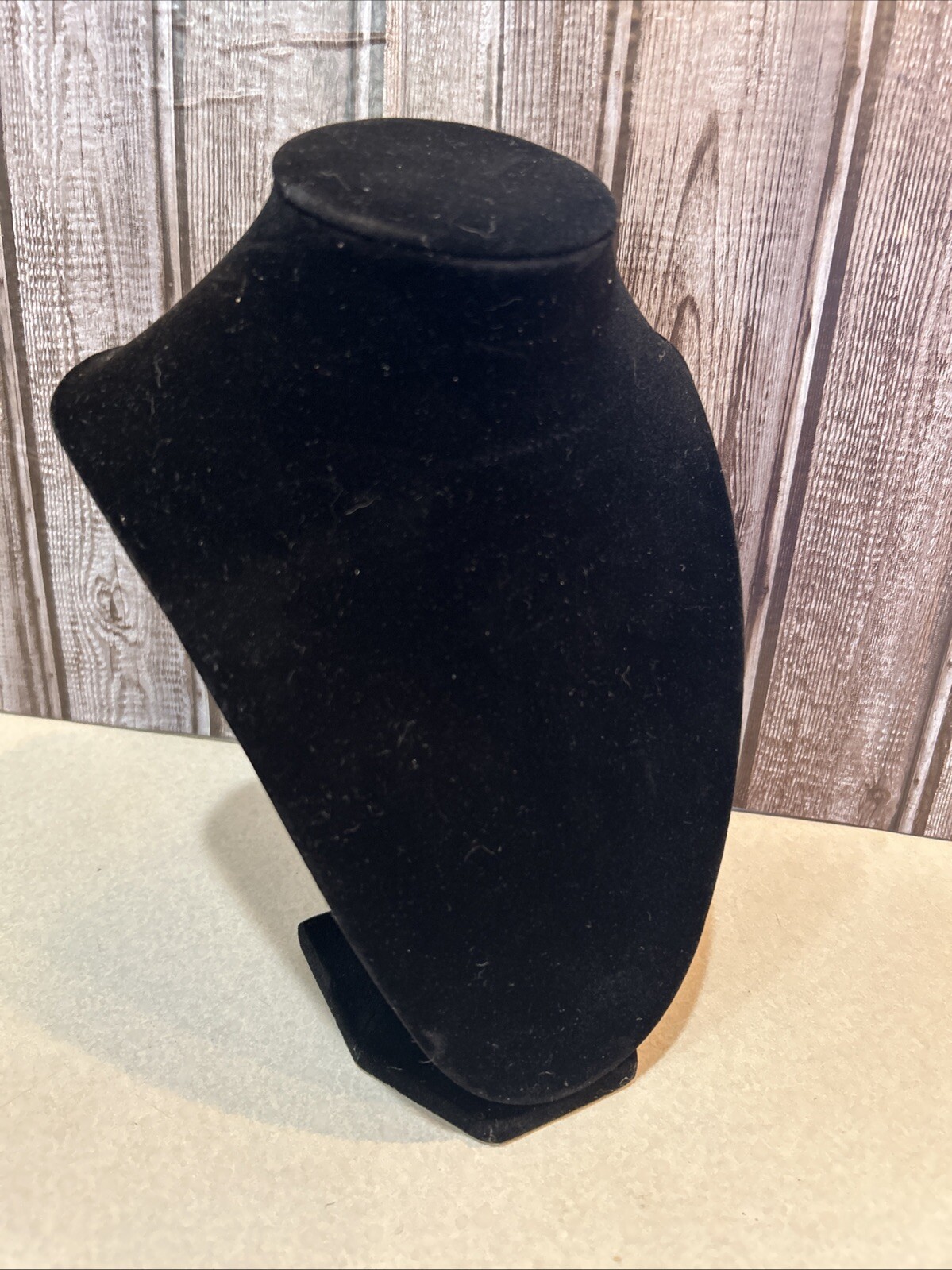 Necklace Display Mannequin Velvet Jewelry Stand, 9-Inch, Black