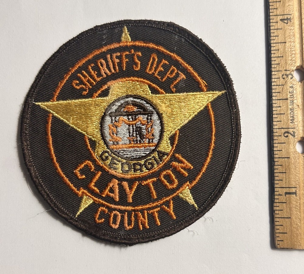Vintage Georgia Clayton County Sheriff's Dept Patch 4in