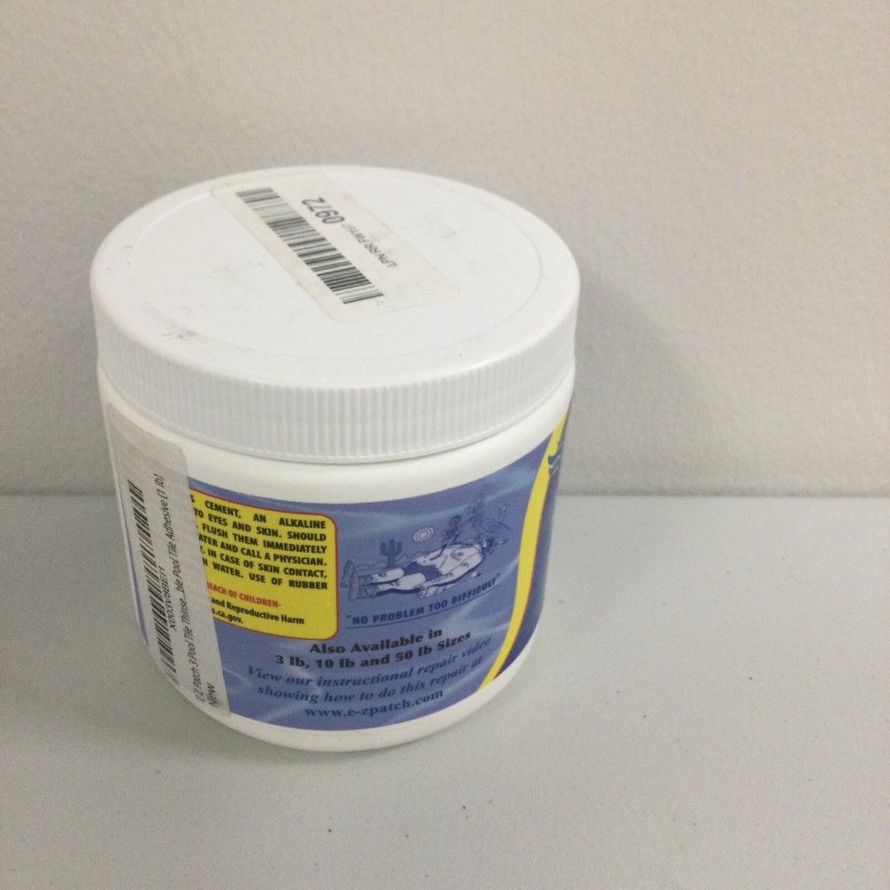 E-Z Patch 3 White Thinset Pool Tile Setting Cement 1LB (.45Kg)