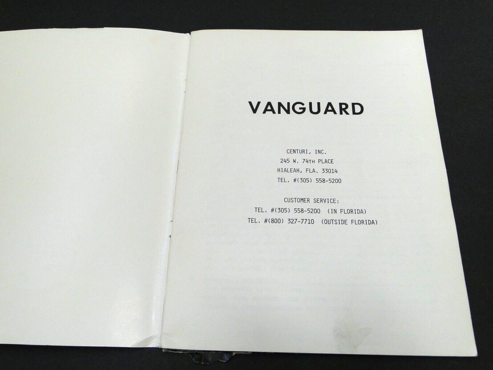 Vintage 1981 Vanguard Arcade Service Manual (Please Read Description)