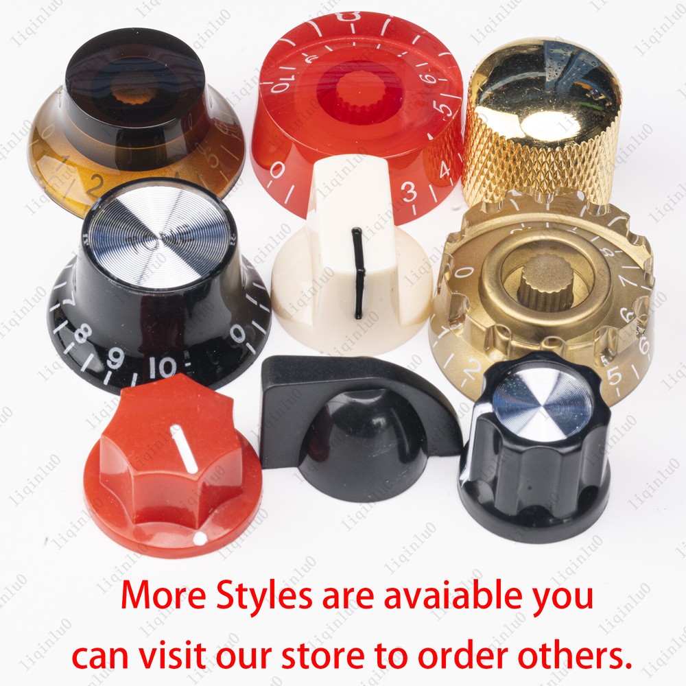 4 Pcs LP 50s Style Control Knobs Clear Speed Top Hat Bell Knobs For SG Les Paul