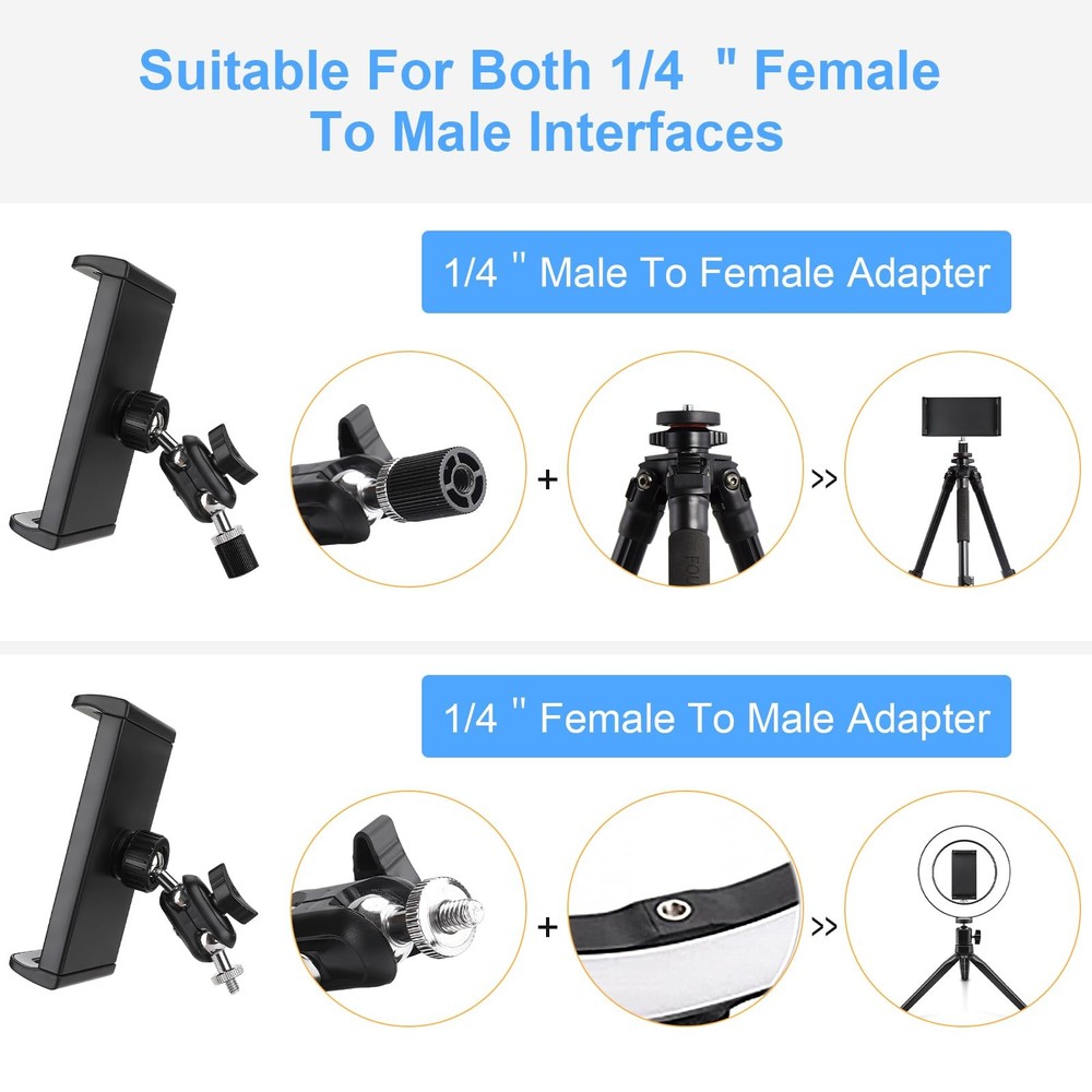 TH-01 Tablet Holder for Mic Stand 4.7-13.5"
