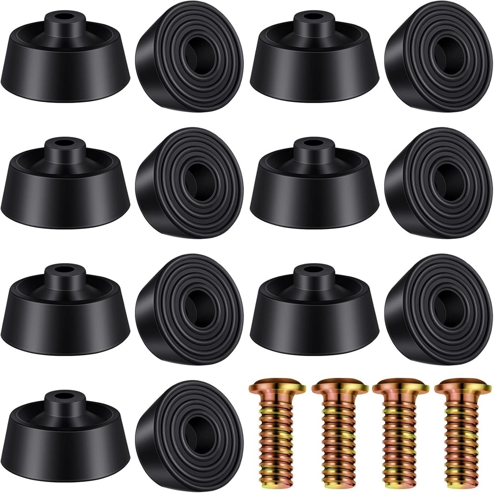 Shihanee 15 Sets Kick Down Door Stop Rubber Tip Replacement Black