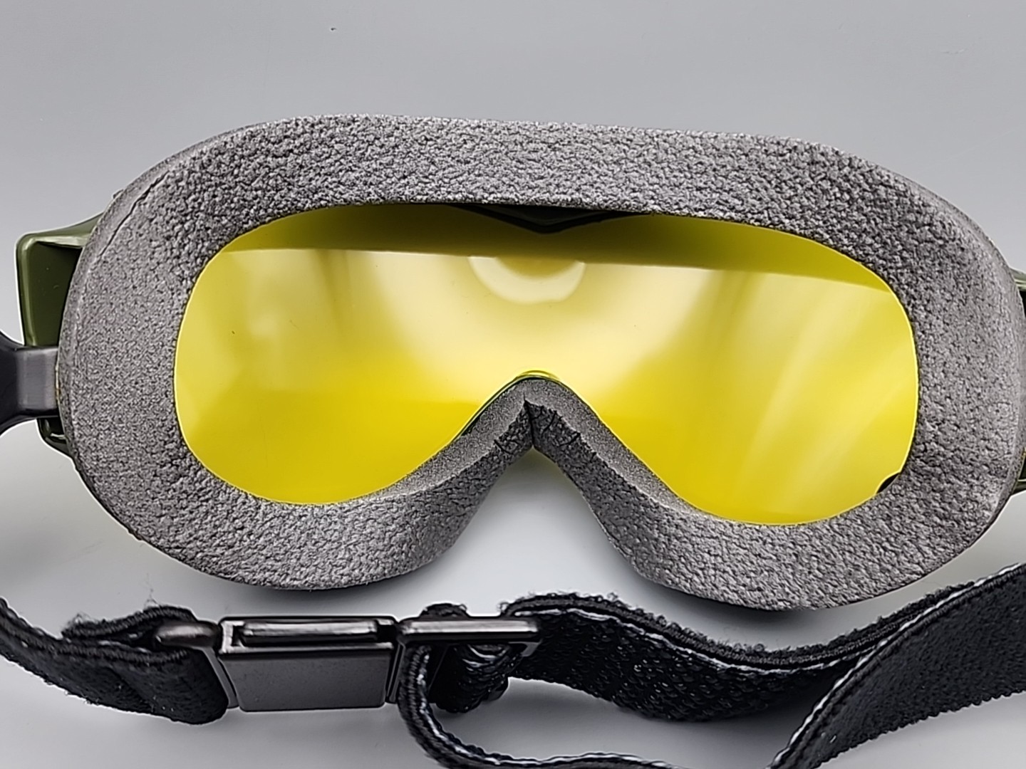 Vtg Bolle Commander Safety Goggles Green Frame Yellow tint Lens British Army NOS