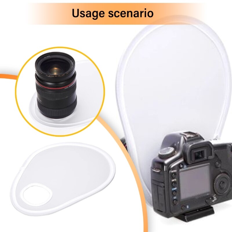 Easy Carry Foldable Flashes Diffuser Soft Light Photography Tool 30cm Diameter