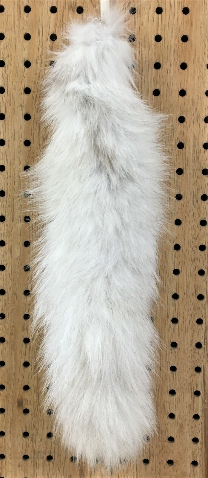 Shadow White Fox Tails, Select, 14-17", fur soft, silky tanned Shadowtail