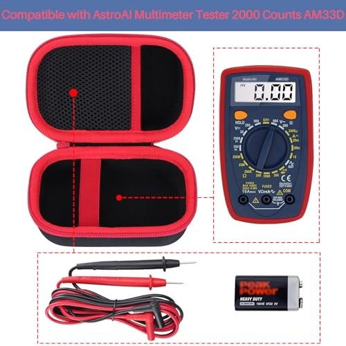 Hard Case Compatible with AstroAI Multimeter Tester for AM33D 2000 Counts Meter