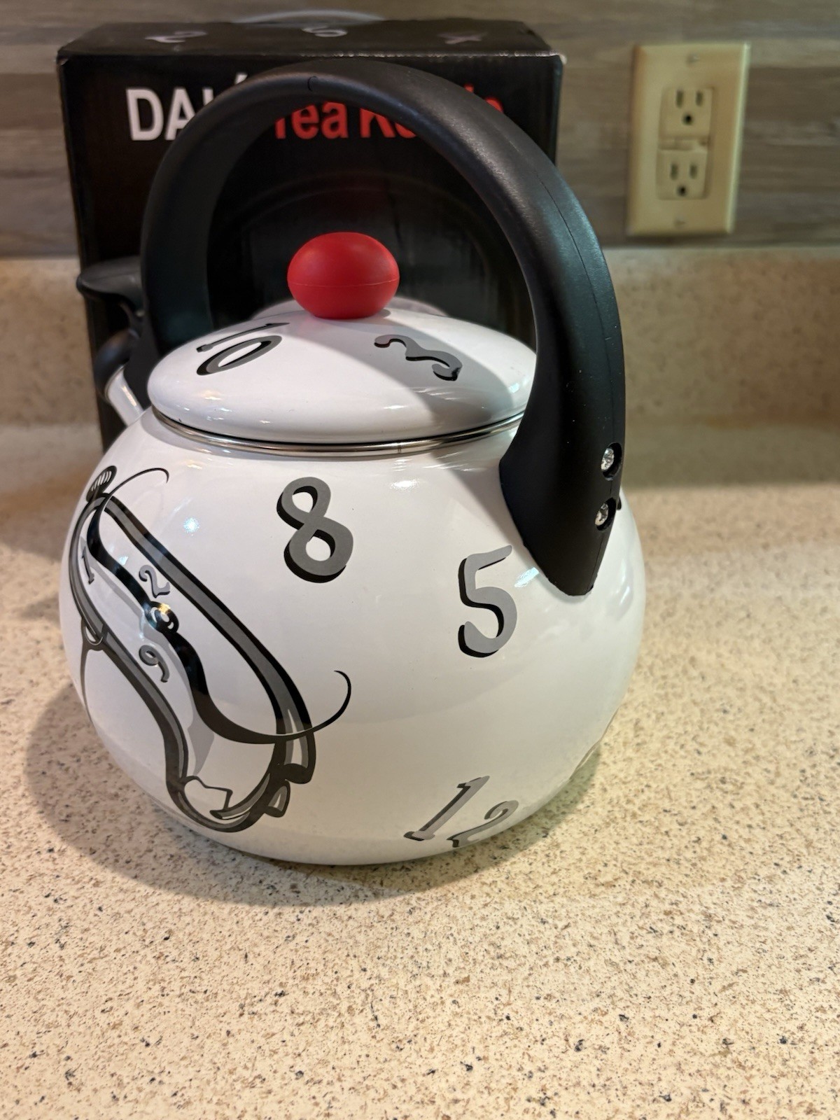 Rare SALVADOR DALI Melting Clock Tea Kettle In Original Box