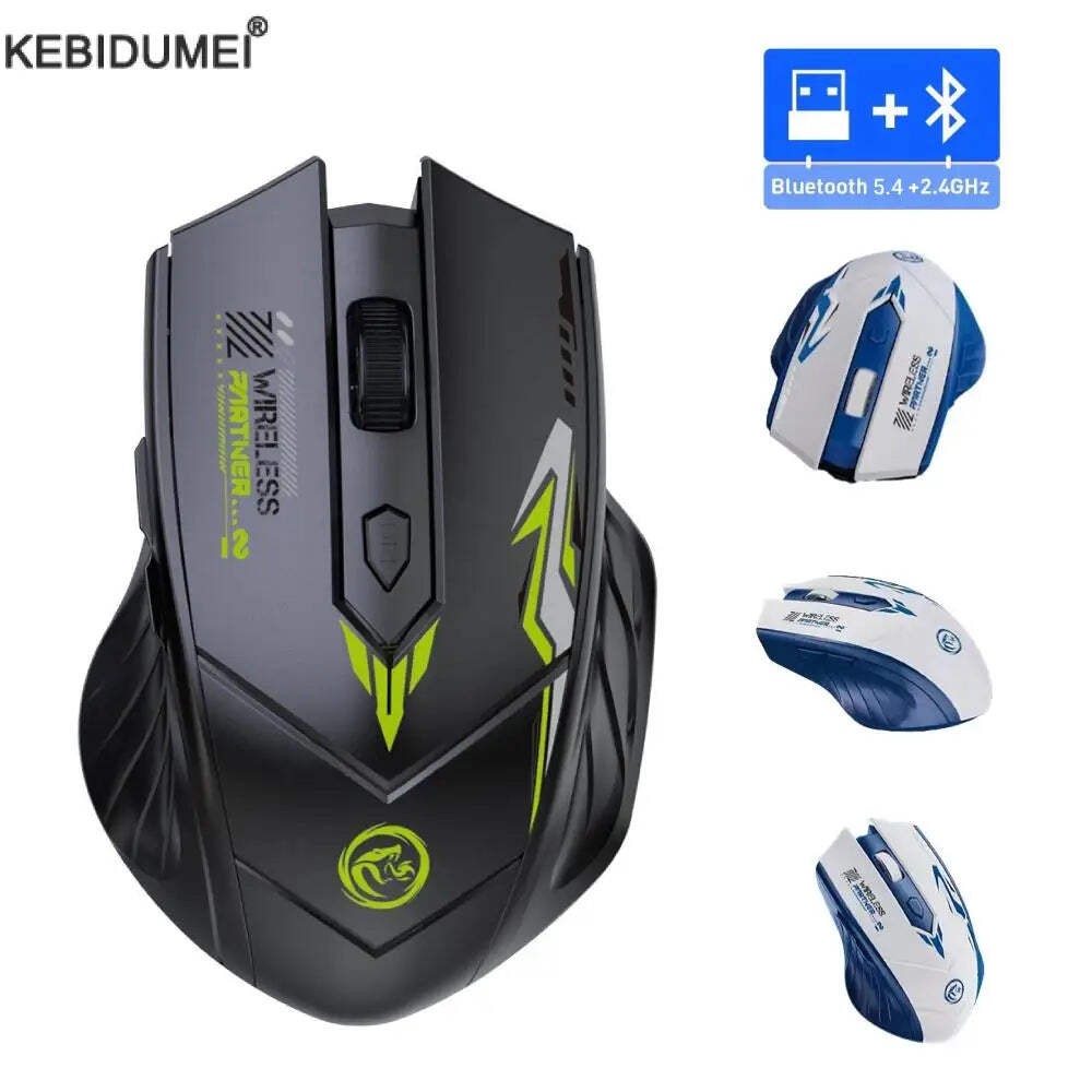 Rechargeable Wireless Mouse 2.4Ghz Gaming Computer Bluetooth Mouse 1600DPI Ergon