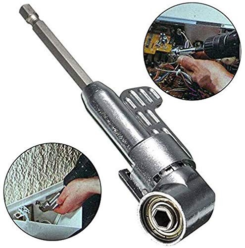 105 Degree Right Angle Driver Extension Power Screwdriver Drill Silver
