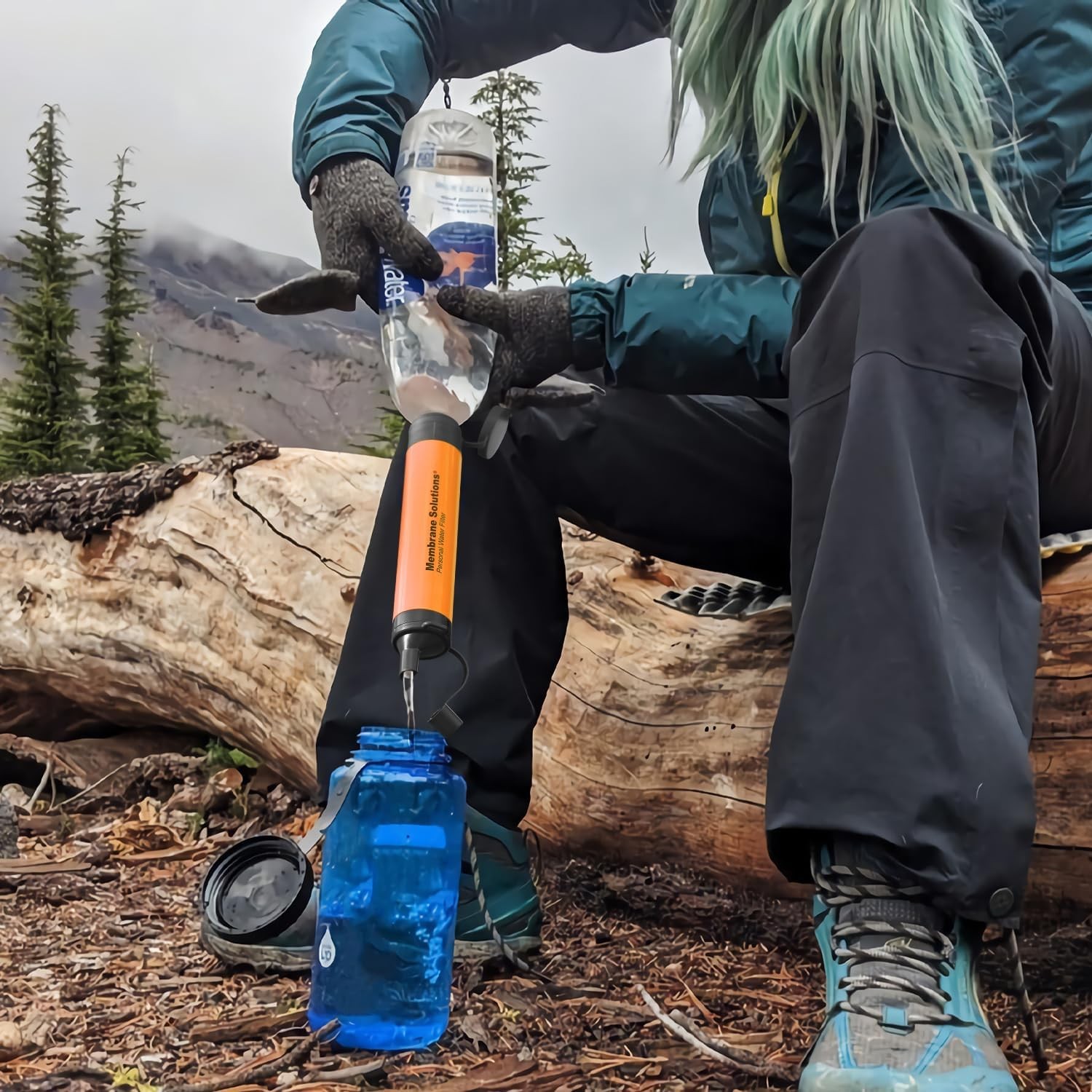 Personal Water Filter,Portable Water Purification Straw Water Filter Camping
