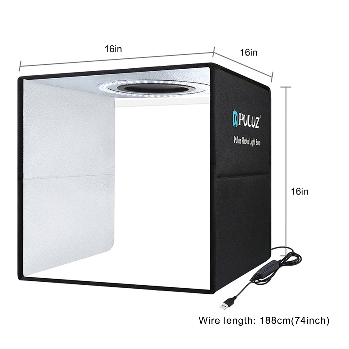 16" LED Photo Studio Light Box Portable Folding Photography Shooting Tent Kit