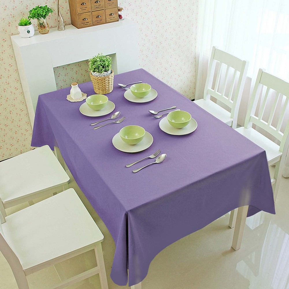 3 Pack Plastic Tablecloths 54"x 108" Washable Rectangle Plastic Table Covers New