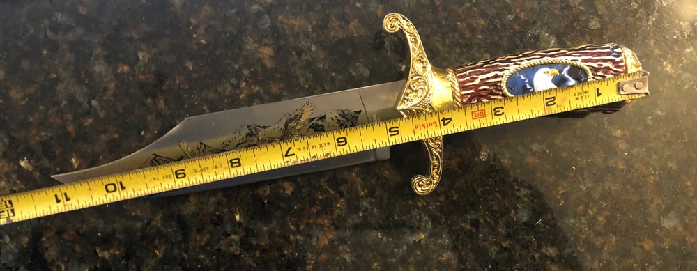 Bowie Knife 11.5” Eagle handle
