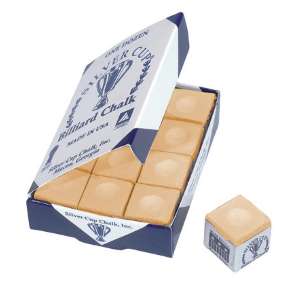Tan Pool Cue Chalk - 12 Pack | Billiard Accessories for Precise Shots