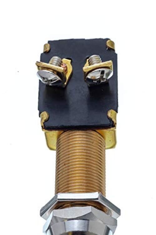 2-Position Push Button Starter/Horn Switch,Silver