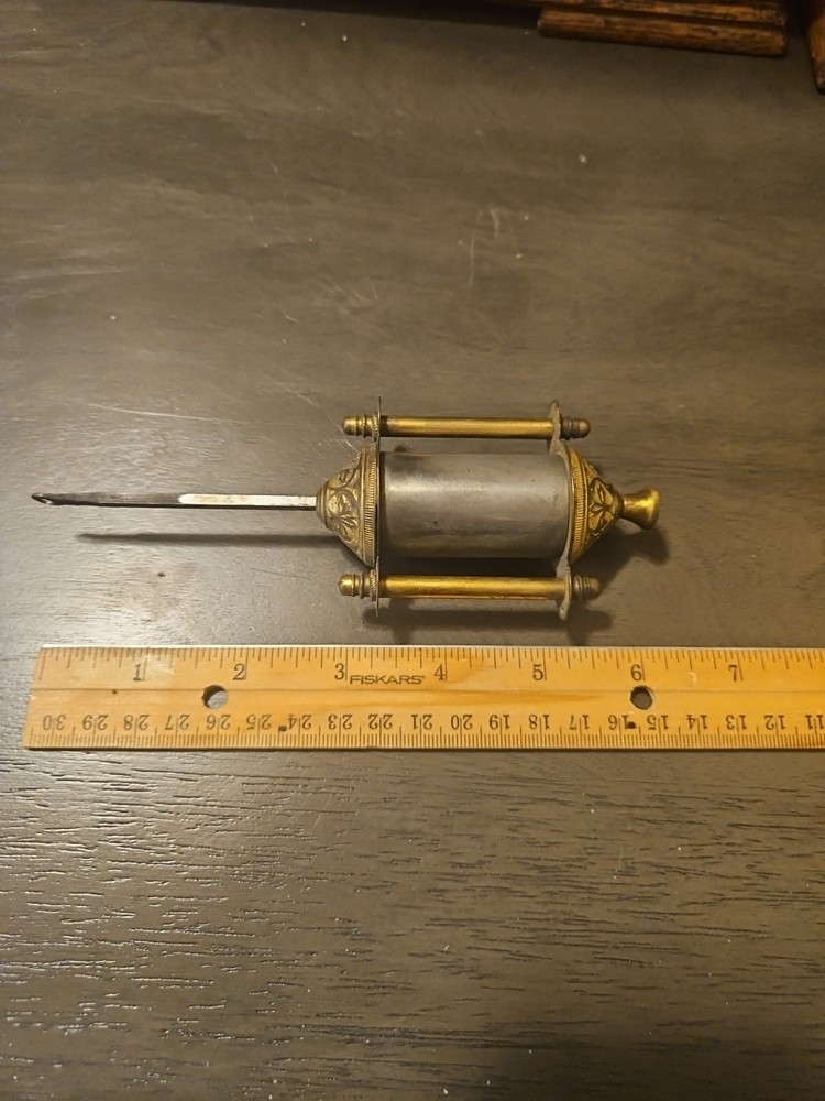Antique Shelf Clock Single Barrel Mercury Pendulum
