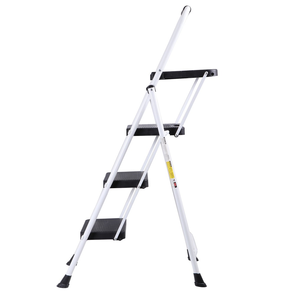 Step Ladder 3 Step Ladder with Tool Platform Folding Step Stool Multi-Purpose