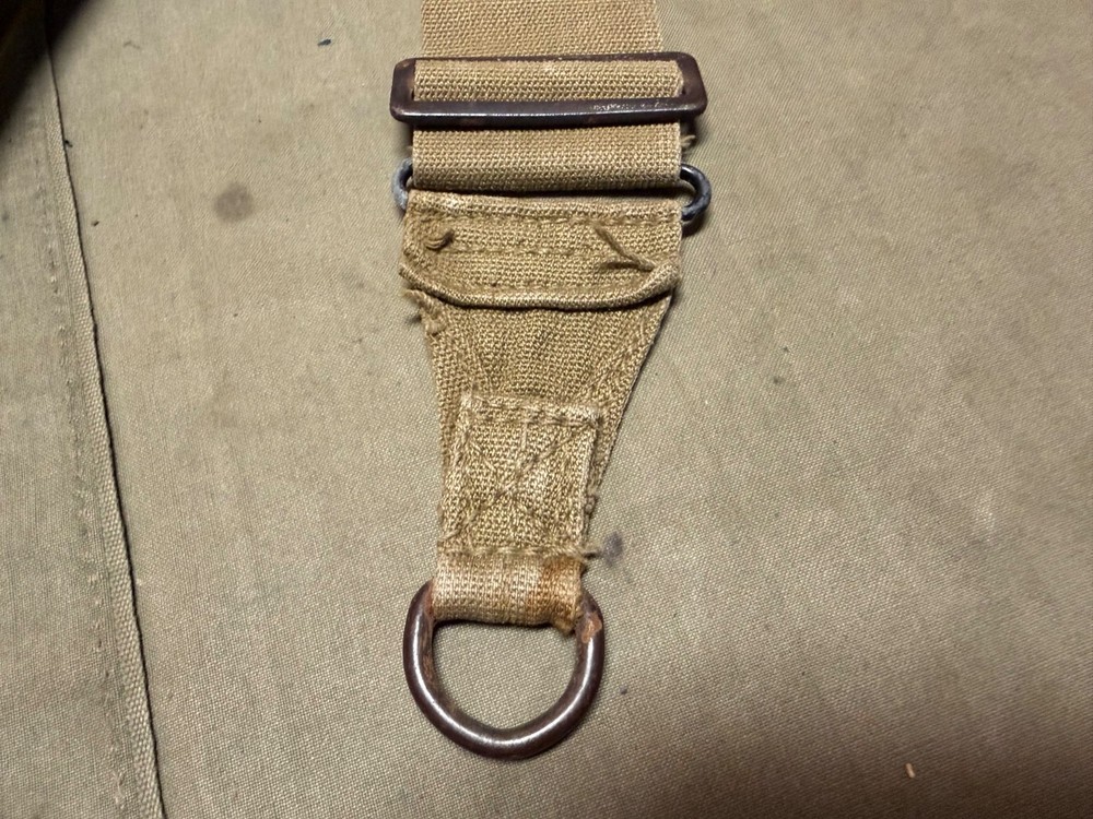 ORIGINAL WWII US ARMY M1936 MUSETTE PARATROOPER JUMP BAG CARRY STRAP-1942