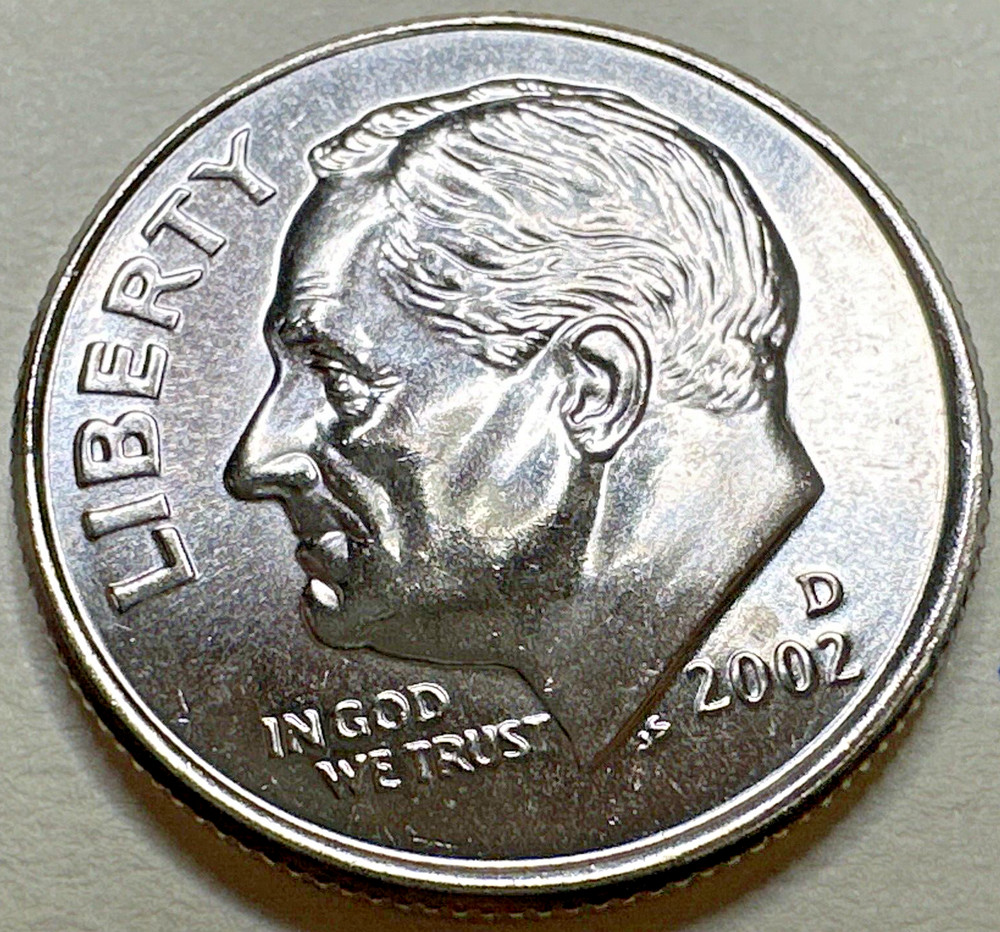 2002 D Roosevelt Dime Uncirculated 10C 8950N
