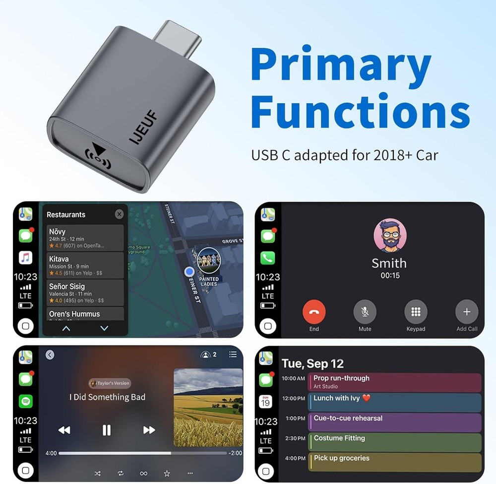 Wireless CarPlay Adapter USB Dongle For iPhone Apple Wireless Carplay Plug &Play