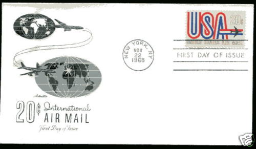 C75 20c USA + Jet, Artmaster,  FDC