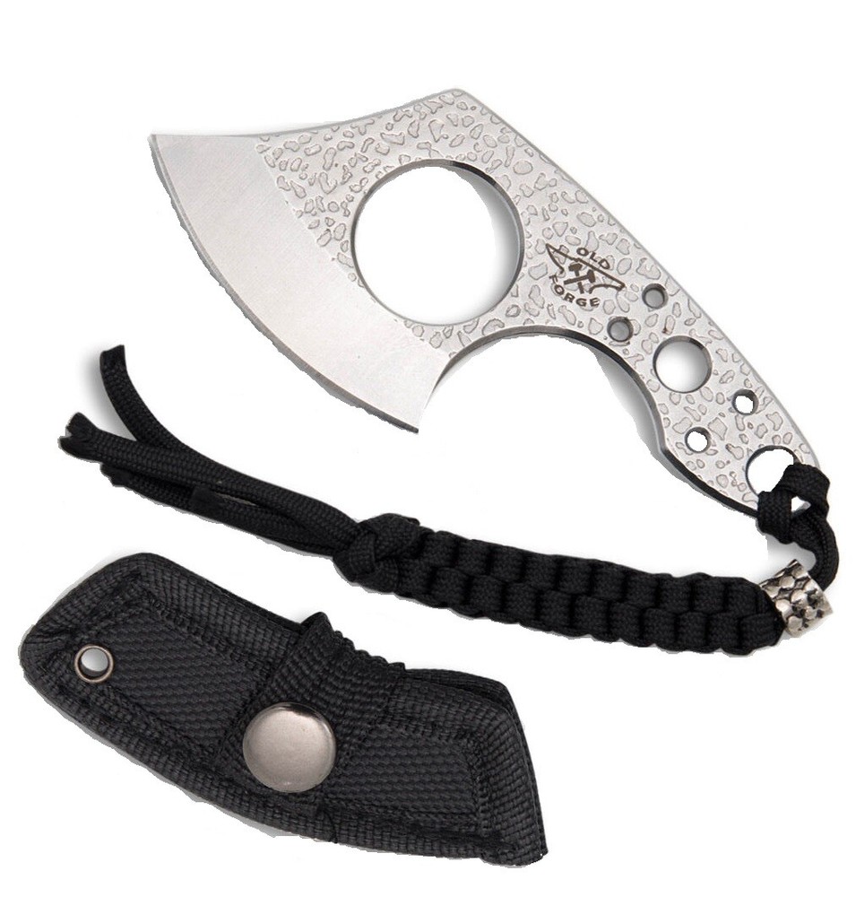 Old Forge Cleaver Knife Small Chopper Ulu and Sheath