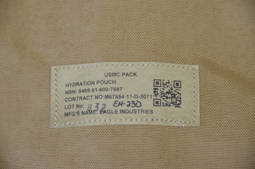 USMC Pack Eagle FILBE Hydration Pouch Coyote (#171)