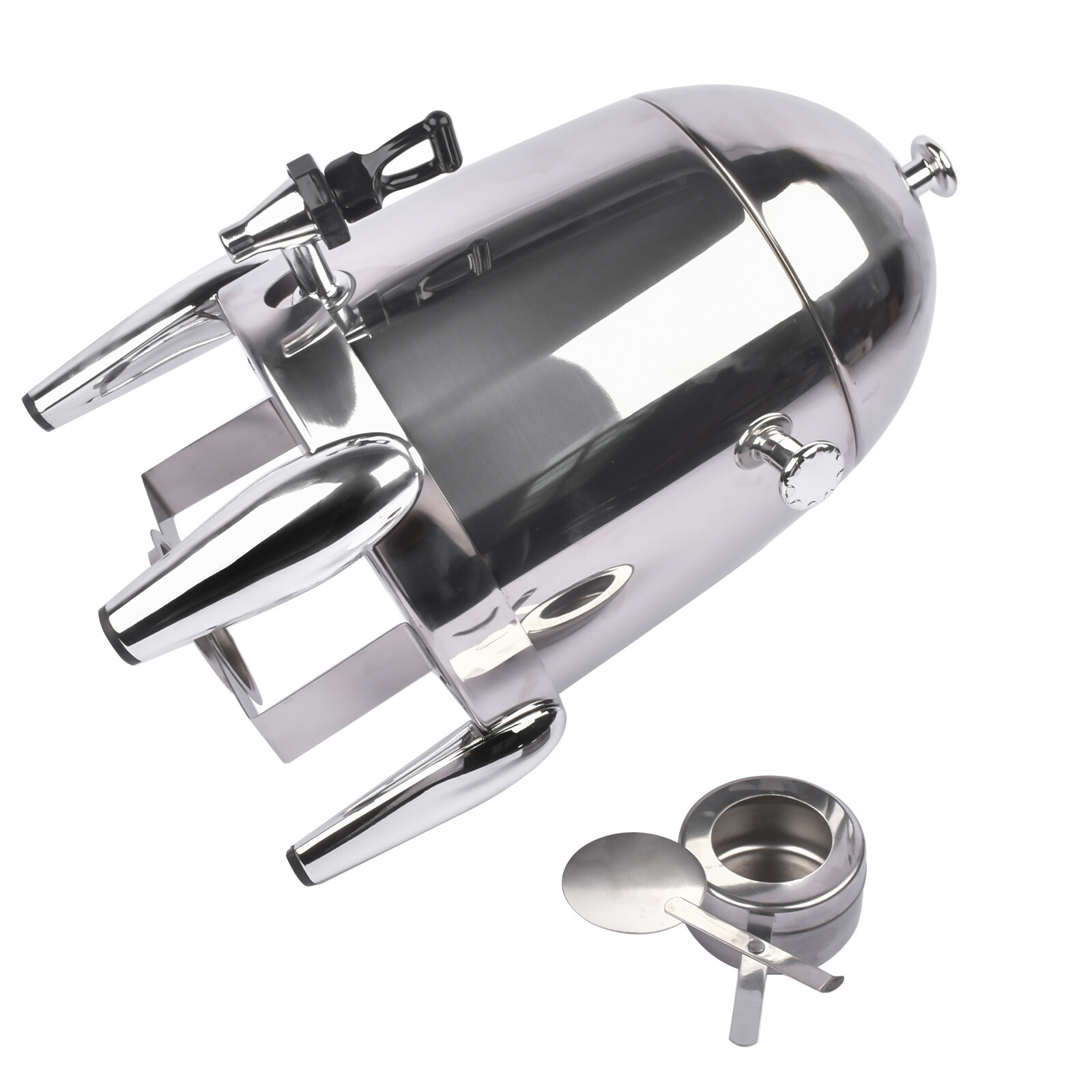 Stainless steel Beverage Dispenser for Hot & Cold Drinks with Ice Core and Stand