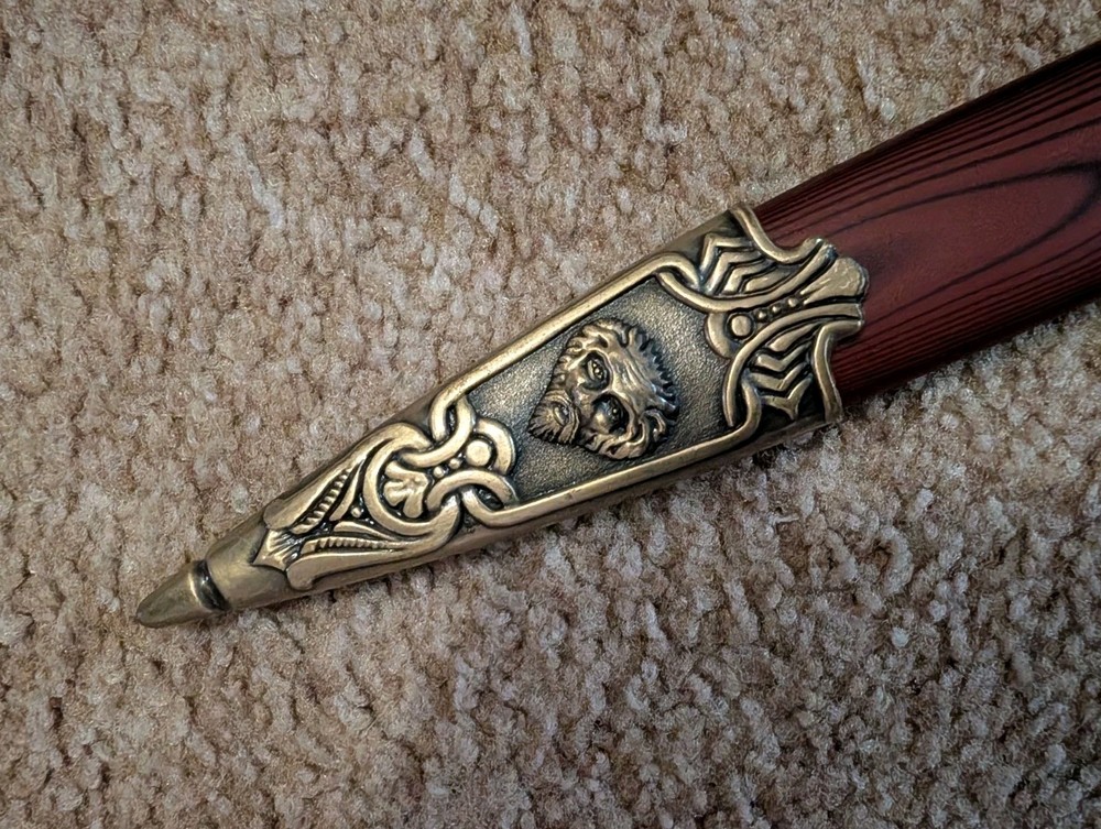 King Arthur's double edged stainless Dagger with scabbard