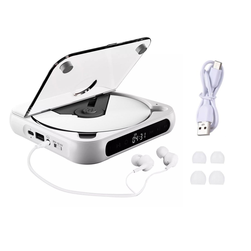 Multi-function CD Player 5V2A BT 5.3 CD/USB/3.5mm AUX Great Choice For Learning