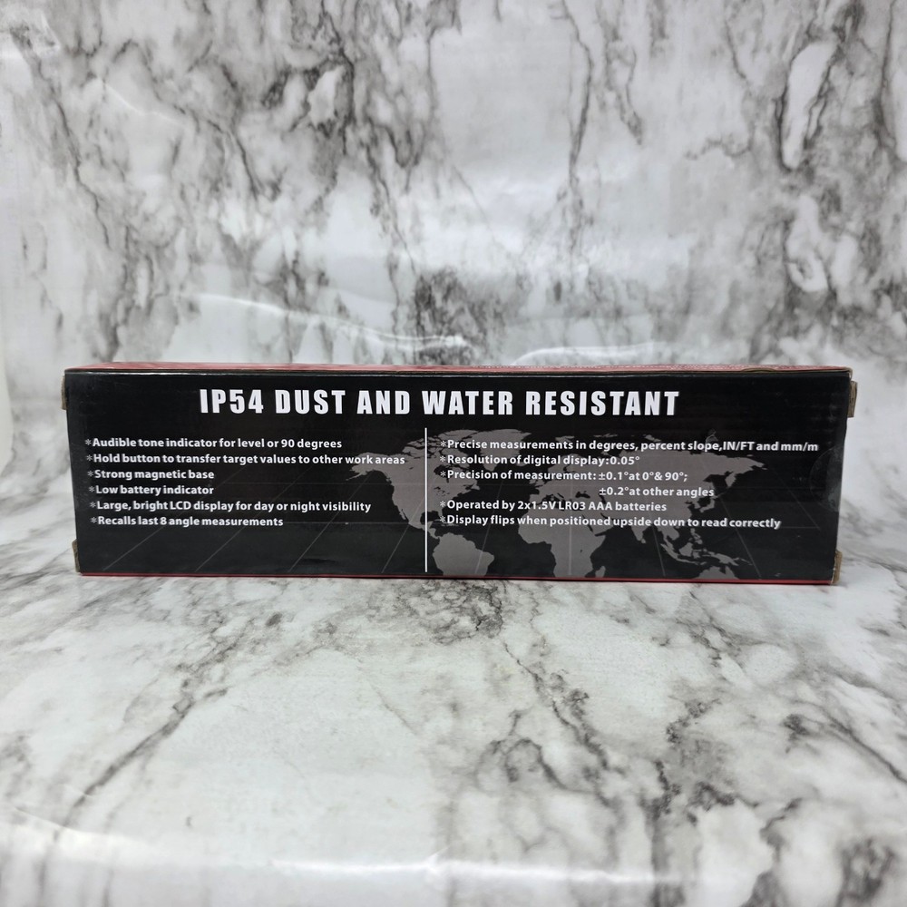 IP54 Dust & Waterproof Digital Level DL136 Blue 10"