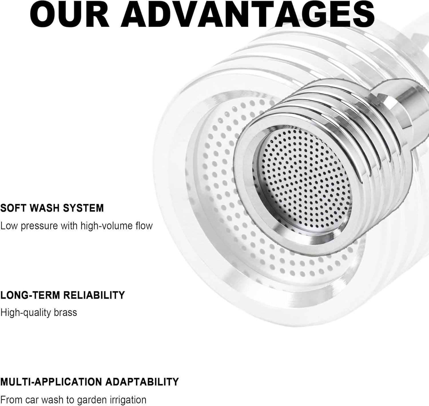 Pressure Washer Nozzle Tips for Soft Wash System, Power Washer Shower Nozzle for