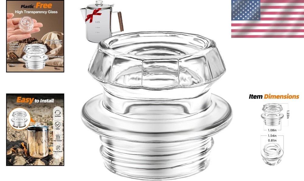 Classic Transparent Glass Knob Replacement for Percolators - Durable & Reliable